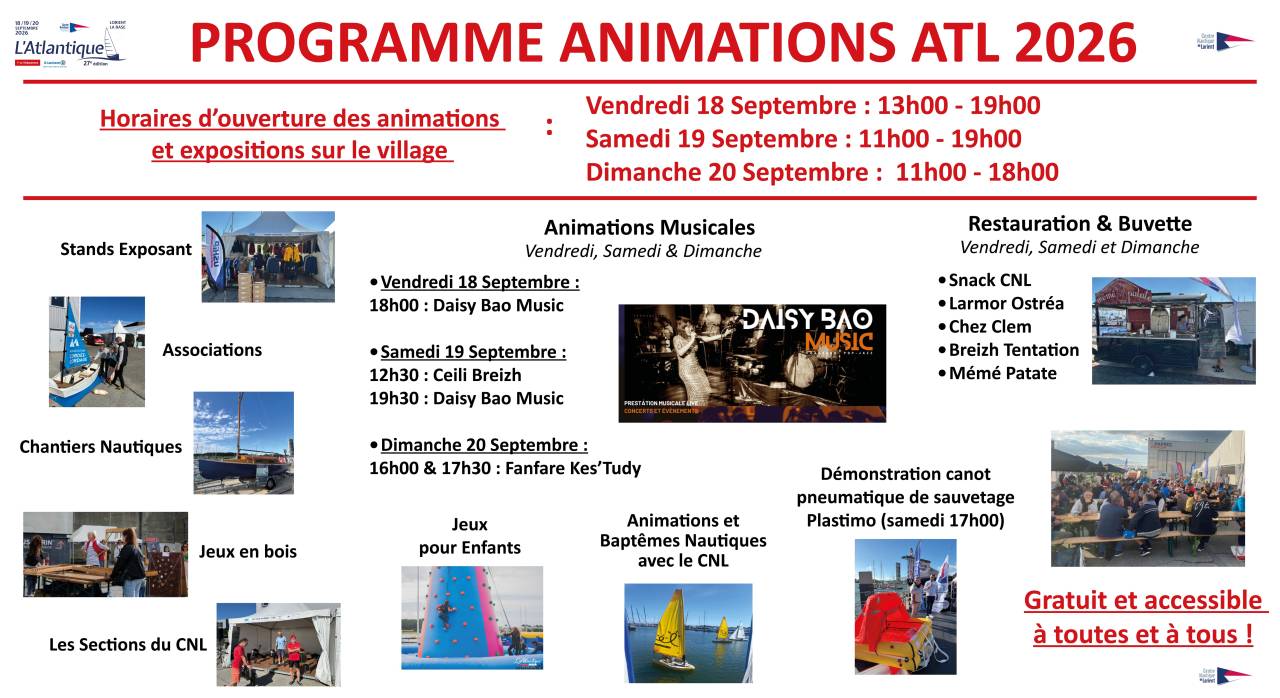 Programme animation ATL 26 FB