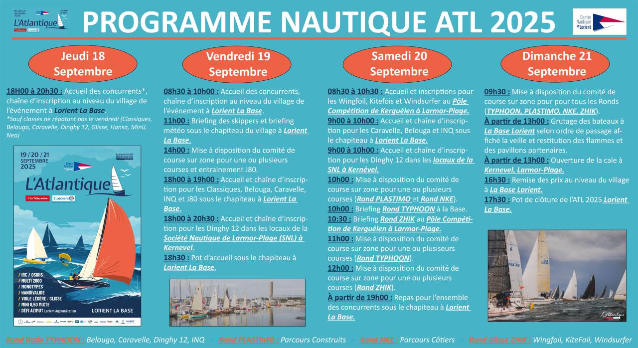 Programme Nautique   ATL 2025  